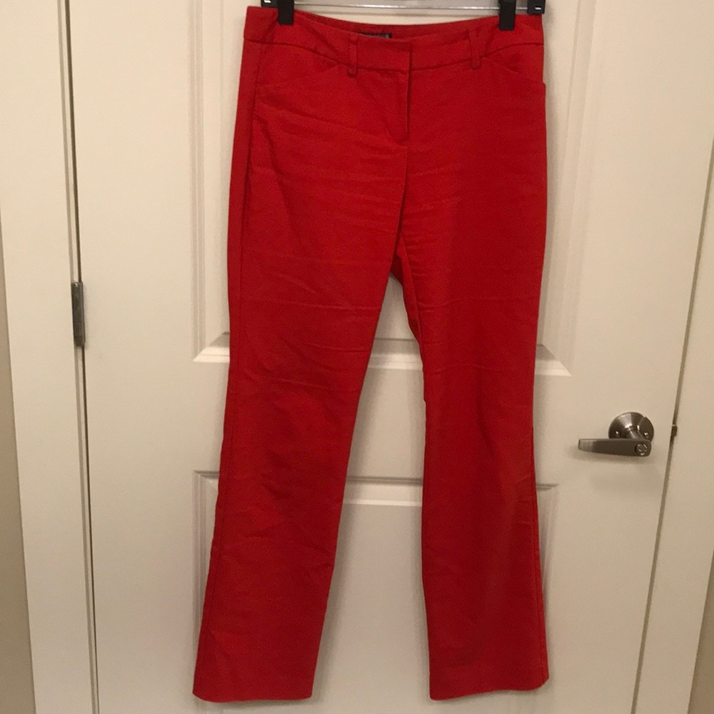 Red suit pants! Beautiful color!